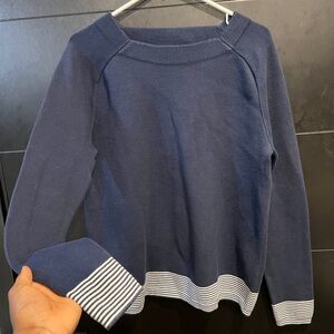 Brooks Brothers Navy and White men Sweater medium